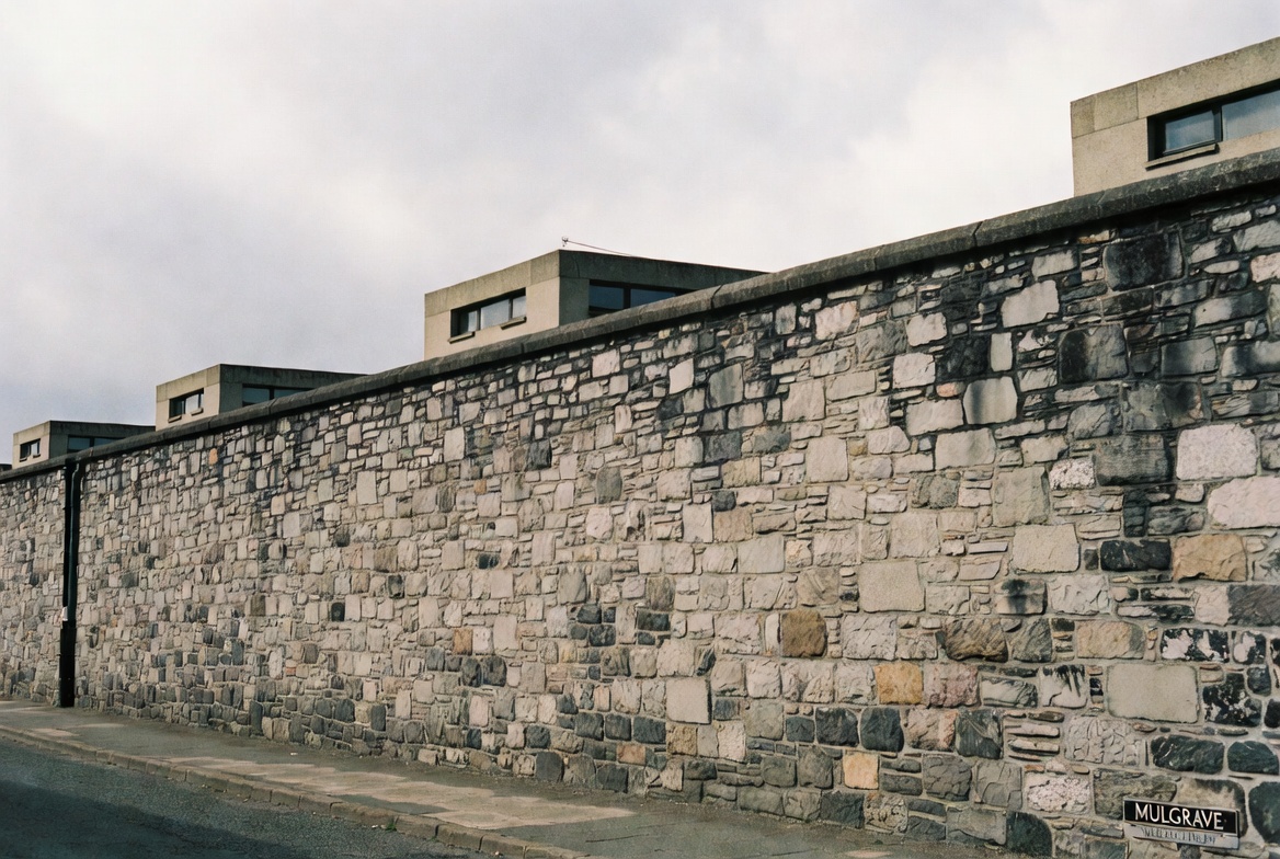 Limerick Prison limestone perimeter.
